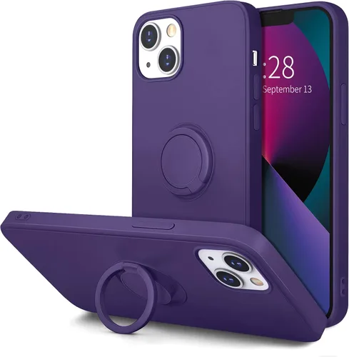 Vista 14 de Hython Funda para iPhone 13 con soporte de anillo [soporte de anillo giratorio de 360° con soporte magnético] [Soporte de montaje en automóvil]