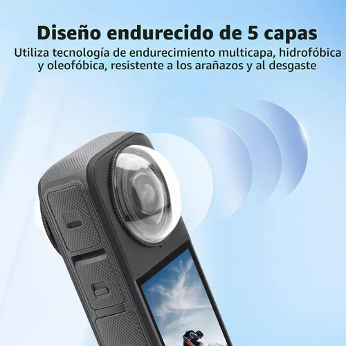 Vista 6 de Protector de lente X4 Premium para Insta360 X4, protector de lente de vidrio templado de alta transparencia para cámara Insta 360 X4, accesorios