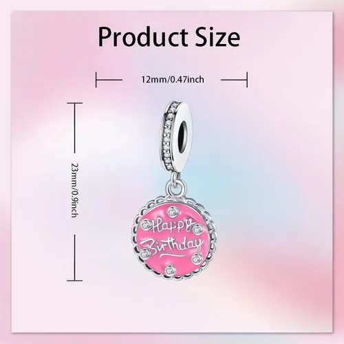 Vista 6 de Dije colgante de corazón, plata de ley 925 pulseras y collares, dijes de abalorios, regalo de joyería para mujeres, familiares y amigas