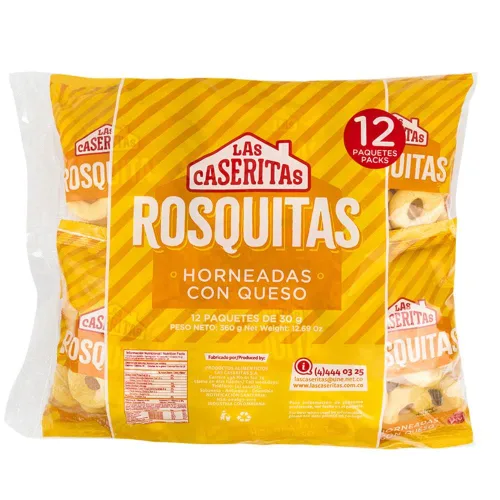 Vista 2 de Rosquitas colombianas (paquete de 24) Donas hinchadas Bocadillos hechos de queso para los amantes de la merienda colombiana Snack mecato colombiano