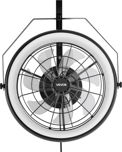 Vista 9 de VEVOR Ventilador de montaje en pared con luces de 22 pulgadas