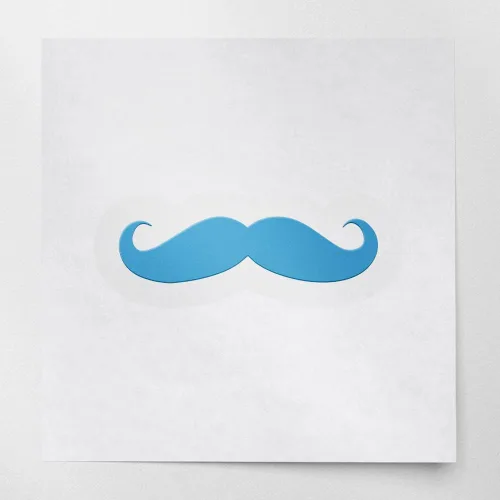 Vista 20 de 2 calcomanías de vinilo impermeables de alta calidad sin fondo para bigote en blanco (azul azul), calcomanías de vinilo impermeables de alta calidad