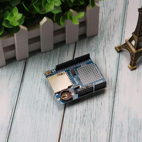 Vista 6 de Ximimark 2 unids Data Logger Módulo Registro de Datos Escudo Registrador de Datos DS1307 para Arduino UNO Tarjeta SD