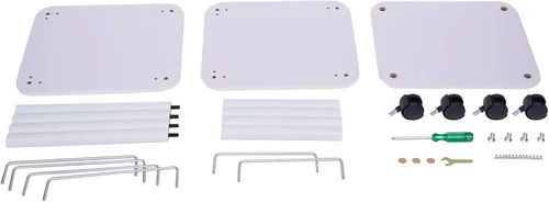 Vista 4 de Carrito rodante de 3 niveles, carrito utilitario, organizador de carrito de arte, carrito de servicio, fácil montaje para baño, habitación