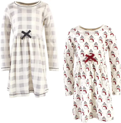 Vista 56 de Touched by Nature - Vestidos de manga corta y manga larga de algodón orgánico para niñas pequeñas, bebés y mujeres Manga larga con flores abstractas