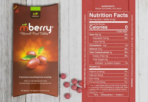 Vista 2 de mberry Miracle Fruit tabletas, 10