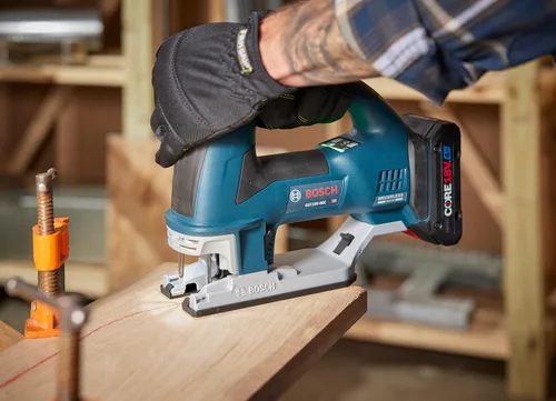 Vista 6 de BOSCH GST18V-60CN Sierra de calar con mango superior conectado sin escobillas de 18 V, 3,800 SPM, luz LED, cambio de hoja sin herramientas