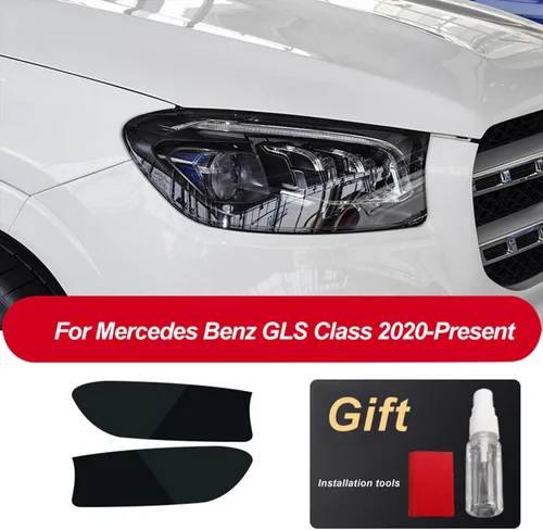 Vista 7 de JCAKES Car Headlight Tint Black Protective Film Transparent TPU Sticker ，for Mercedes Benz GLS CLS Class 2016-Present Accessories