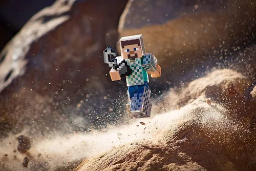 Vista 2 de Minecraft Figura de acción de Steve in Chain Armor
