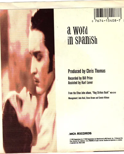 Vista 2 de JOHN EltonA Word In Spanish45rpm record picture sleeve