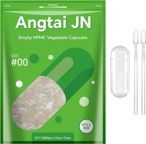 Vista 8 de AngtaiJN 500 cápsulas vegetarianas transparentes, tamaño 00 cápsulas de píldoras de bricolaje, tapas vacías, con cuchara de micro laboratorio