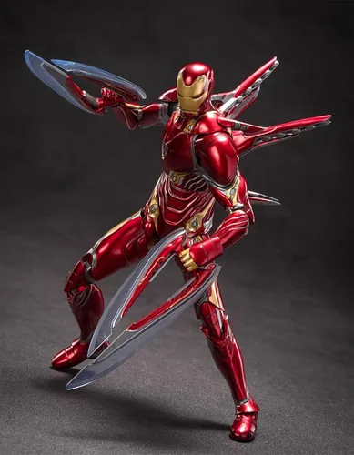Vista 3 de OVONNI - Figura de acción coleccionable de 7 pulgadas de MK50Ironman (Versión Deluxe), articulaciones completamente móviles, accesorios de múltiples