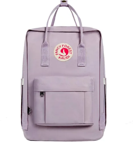 Vista 13 de KALIDI Mochila casual para laptop de 15 pulgadas, mochila clásica para campamento, viajes, exteriores, cuadrada, mochila para universidad, Verde