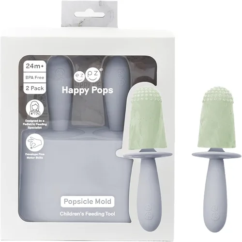 Vista 17 de ezpz Happy Pops (Blush) - 24 meses+ - Juego de moldes para paletas con dos varillas para niños pequeños + preescolares - Esenciales para niños