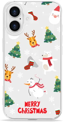 Vista 32 de LCHULLE Compatible con iPhone SE 2022/2020 Funda para iPhone 8 iPhone 7 Funda de Navidad Santa Vacaciones Diseño Transparente Claro Mujeres Hombres