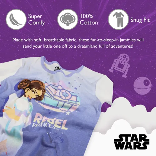 Vista 3 de STAR WARS unisex-child 2-piece Snug-fit Cotton Pajama Set, Soft & Cute for Kids