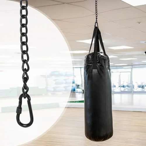 Vista 5 de Cadena para silla colgante, cadena para saco de boxeo con dos mosquetones, paquete de 2