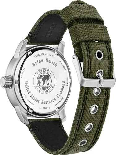 Vista 3 de Citizen BM8570-09E - Reloj militar conmemorativo para hombre, Citizen Caja conmemorativa de reloj militar para hombre BM8570-09E personalizado