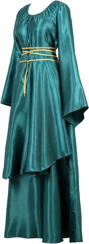Vista 2 de Disfraz de victoriana medieval de lujo para mujer vestido largo de estilo renacentista irlandés