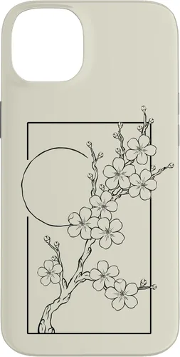 Vista 15 de iPhone 16 Japanese Graphic Cherry Blossom with Sun Case