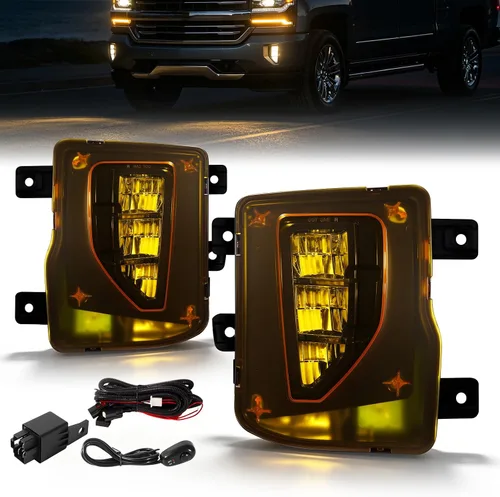Vista 32 de Fog Lights Compatible With 2013 2014 2015 Ford Explorer Front Bumper Driving Lamp Assembly Clear Lens