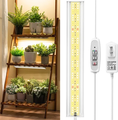 Vista 9 de FOXGARDEN Tira de luz de cultivo para plantas de interior, lámpara brillante de 192 LED de espectro completo con temporizador de encendido/apagado