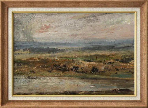 Vista 207 de MUDECOR Lienzo enmarcado prémium para pared, pinos nevados en bosque de invierno, ilustraciones modernas, arte contemporáneo, escénico, divertido