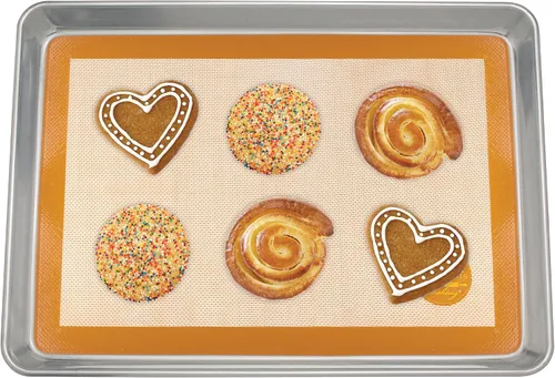 Vista 3 de Mrs. Anderson's Baking Juego de alfombrilla de silicona antiadherente para hornear y bandeja para hojas, 13 x 18 pulgadas