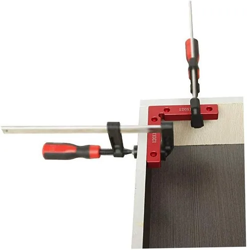 Vista 5 de 2 cuadrados de posicionamiento de 90 grados, 4.7 x 4.7 pulgadas, cuadrados de sujeción de esquina de aleación de aluminio, abrazaderas de ángulo