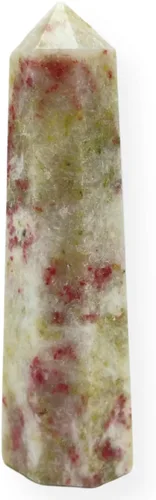 Vista 20 de WholesaleGemShop - Torre de obelisco de piedras preciosas de 3 pulgadas, faceta gigante, cristal de roca de Aura Rock Natural pulido Earth Wand