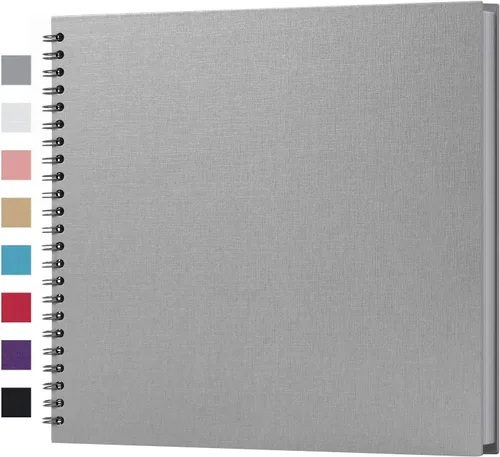 Vista 49 de potricher Álbum de Recortes DIY de 7 x 7 Pulgadas, 40 Páginas, Tapa Dura, Papel Kraft, Álbumes de Fotos para Recortes, Libro de Recuerdos para Bodas