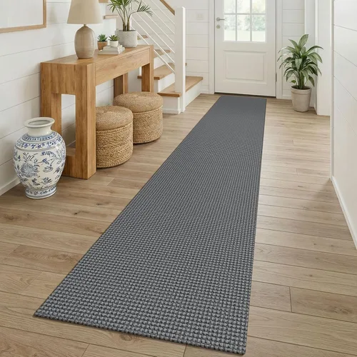 Vista 208 de KOZYFLY - Tapete para puerta de interior, lavable, pequeña, antideslizante, con respaldo de goma, felpudo de algodón para el hogar, color negro