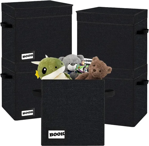 Vista 17 de Caja de Almacenamiento de Cómics, 15.8" X 7.8" X 11.8", Resistente Plegable Contiene 160-180 Cómics Contenedor Organizador Estante