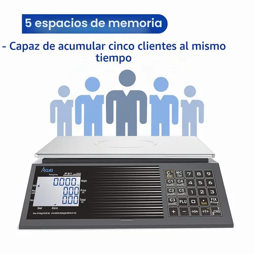 Vista 7 de ACLAS Báscula de computación de precio digital NTEP certificada legal para el comercio 30 libras 0.01 libras Báscula comercial al por menor