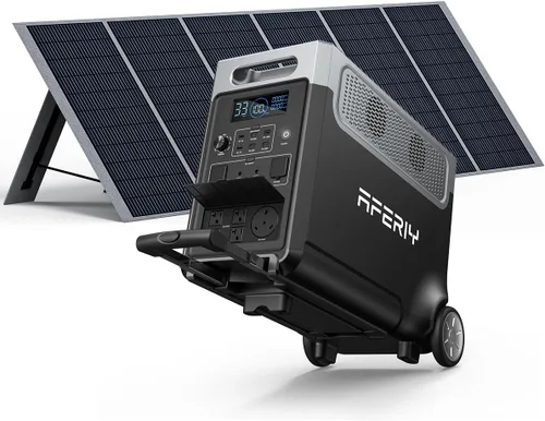Vista 13 de AFERIY Estación de energía portátil de 3840Wh, tomas de corriente alterna de 120V x 5, carga rápida de 2.5H, estación de energía de batería LiFePO4