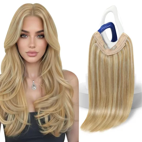 Vista 13 de Sunny - Extensiones de cabello humano real, con cable/hilo y clips ajustables, aplicación invisible, 2.82 onzas, 12 pulgadas, color rubio cenizo