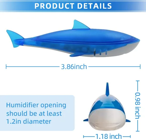 Vista 4 de Humidificador limpiador de peces, 6 unidades, humidificadores de peces, limpiador de tanques de peces, cálido y fresco, la mayoría de los Azul