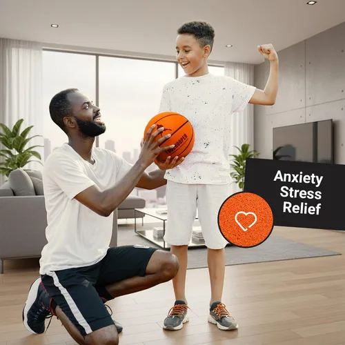 Vista 13 de TRUEHOOPER Silent Basketball – Size 7 Indoor Basketball (PRO Version) - Grooved Foam Basketball for Quit Dribbling and Indoor Training – Higher
