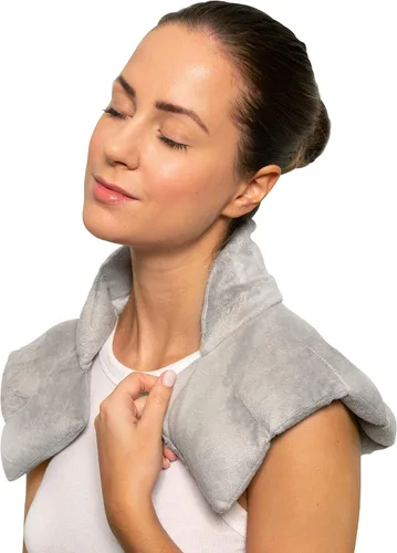 Vista 11 de Bed Buddy Almohadilla térmica para microondas y envoltura refrescante para el cuello, envoltura cómoda para cuello y hombros, apta para microondas