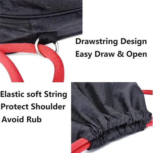 Vista 5 de Mochila impermeable con cordón para natación, salida seca y húmeda, gimnasio, yoga, deporte, hombro, mochila casual, Rosado, 15.4*11.8*7, Mochilas
