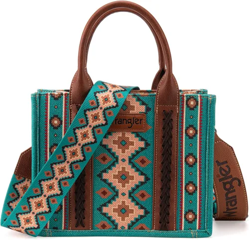 Vista 6 de Wrangler - Bolso de mano estilo occidental para mujer, bolsos aztecas bohemios