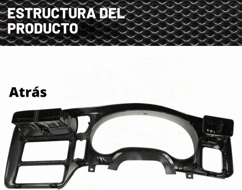 Vista 4 de CROSSDESIGN - Cubierta para tapa de tablero de instrumentos con borde de bisel de radio, borde negro para tablero no apto