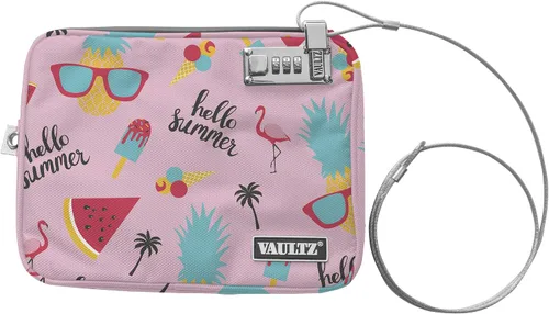 Vista 6 de Vaultz Bolsa de Piscina con Cierre - Bolsa con Cierre de Combinación Resistente al Agua con Correa para Efectivo, Piscina, Playa, Banco o Viajes