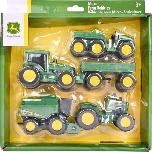 Vista 4 de John Deere Paquete de 5 vehículos agrícolas micro - Piezas móviles y ruedas rodantes - Más de 3 años