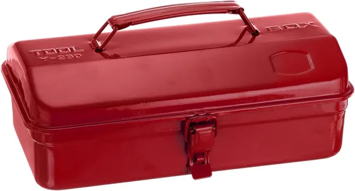 Vista 9 de HARFINGTON Caja de Herramientas 11.4" Caja de Herramientas de Acero Portátil Estilo Techo de Cadera con Cierre de Pestillo de Metal Cofre de Negro