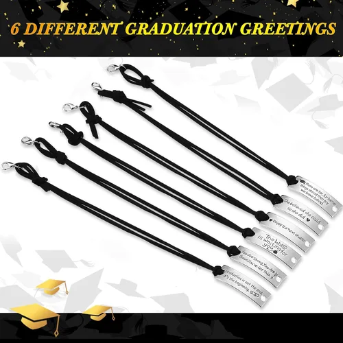 Vista 4 de Batiyeer 30 pulseras inspiradoras de graduación, regalos inspiradores para la clase de 2024, pulseras motivacionales ajustables con citas