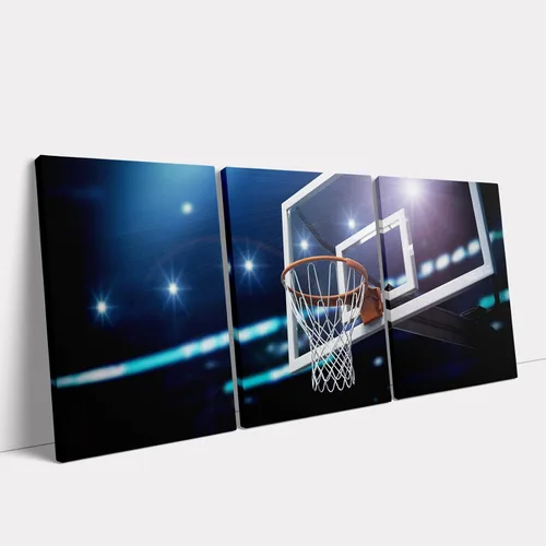 Vista 20 de Arte de lienzo para pared, silueta de partículas de baloncesto, póster de deportes, impresiones artísticas, pintura, cuadros enmarcados, obra