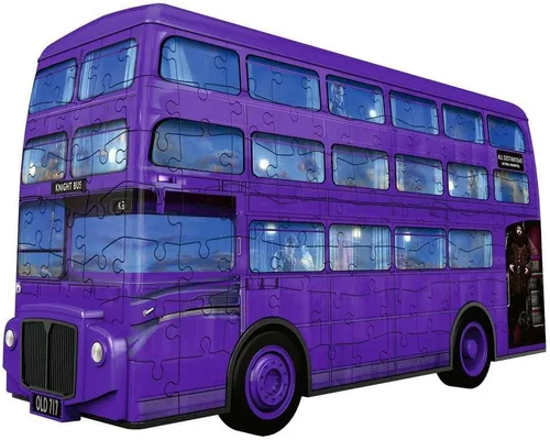 Vista 2 de Ravensburger Regalos de Harry Potter, rompecabezas 3D de Knight Bus para niños de 8 años en adelante, 216 piezas, no requiere pegamento