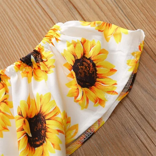 Vista 5 de Zero2Seven Conjunto de ropa de verano para bebés y niñas pequeñas, pantalones cortos de mezclilla rasgados, floral, camiseta sin mangas para niños