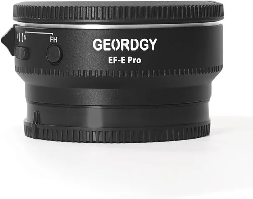 Vista 8 de GEORDGY - Adaptador de montaje de objetivo, EF-SE Pro para lentes Canon EF/EF-S, compatible con cámaras de la serie E-Mount Sony, funciones